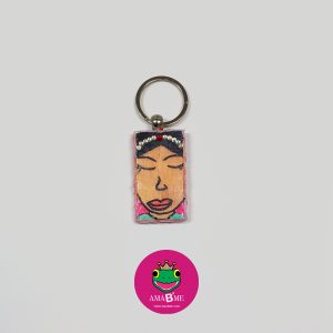 AMA B'ME - 'Thoughtful Girl' Hand Painted Keychain